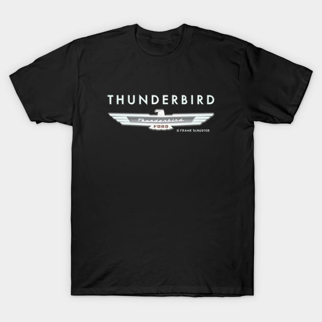 Thunderbird Emblem w Type Embossed T-Shirt by PauHanaDesign